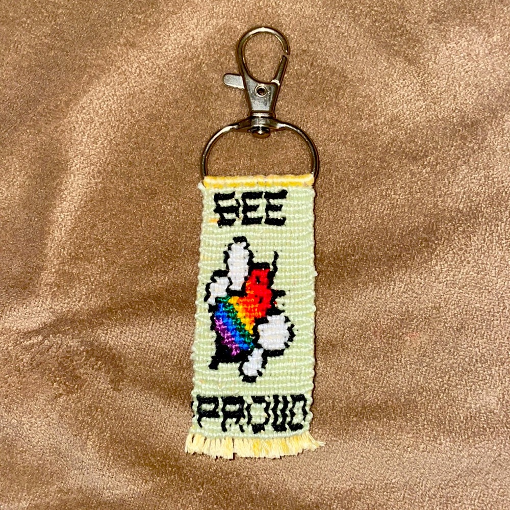 Bee proud keychain